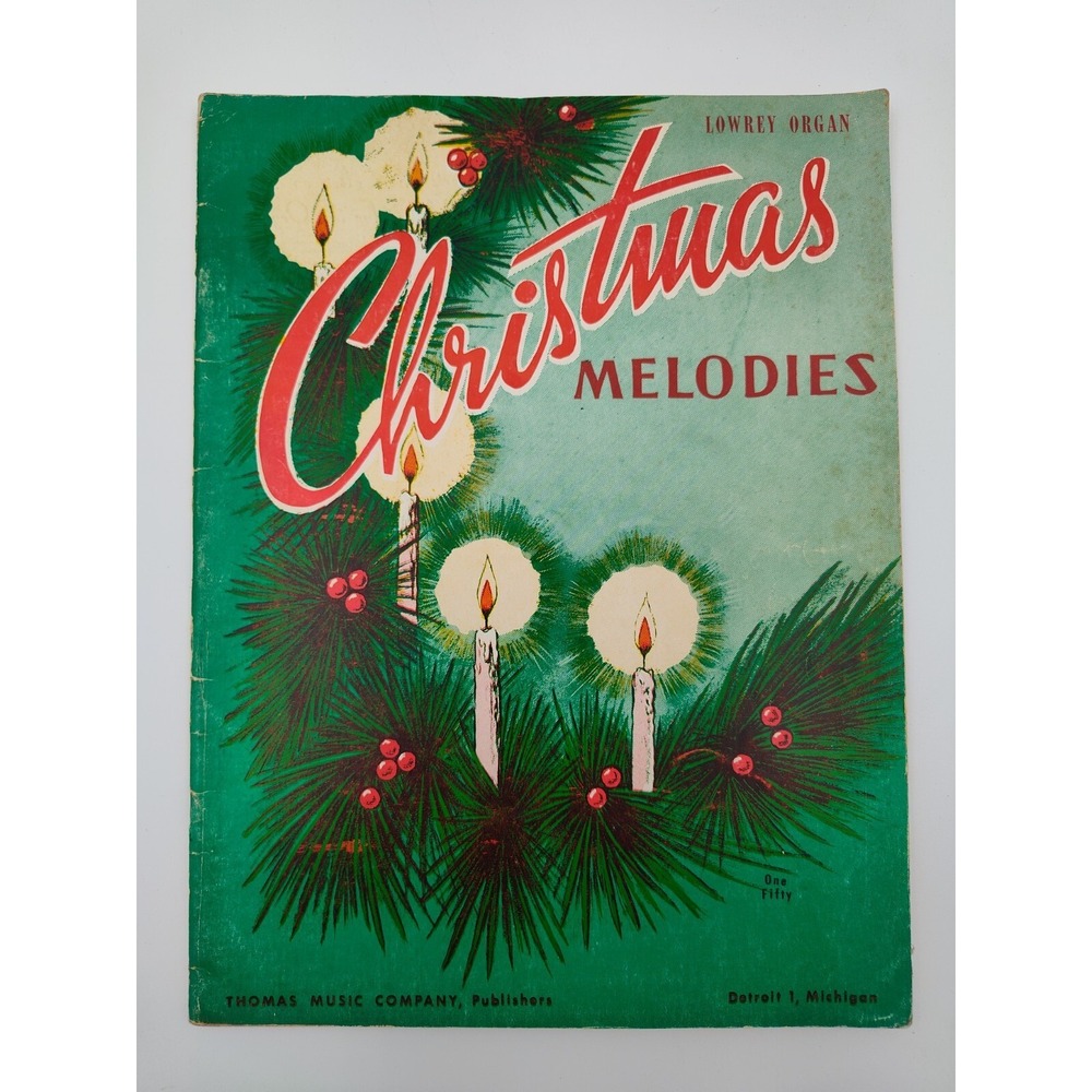 Christmas MUSIC Organ BOOK Melodies 1960 Thomas‎ SONGS Uncommon Nice B61.1GU2100